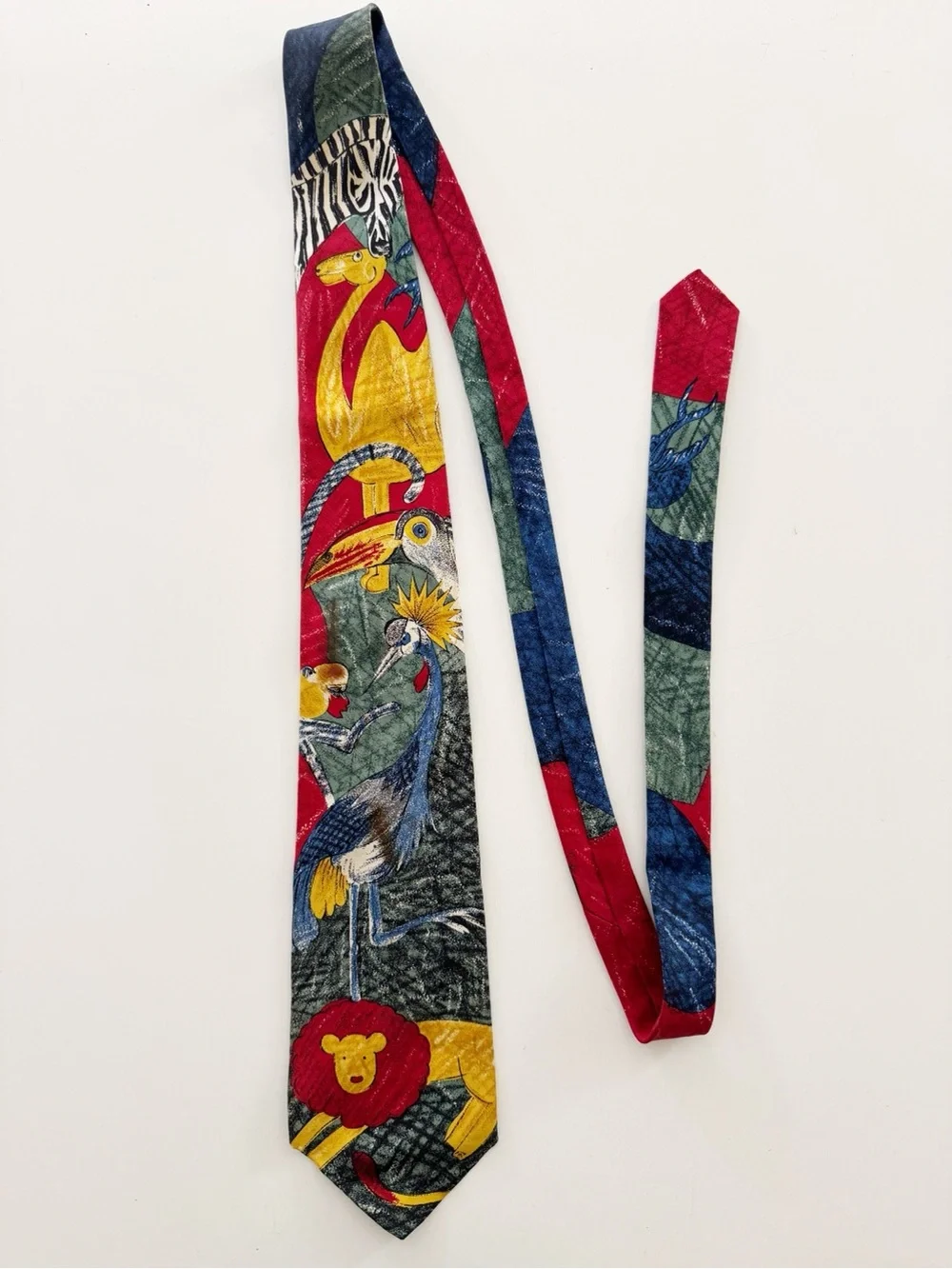Vintage 1991 World Wildlife Fund Design No. 104 Silk Tie